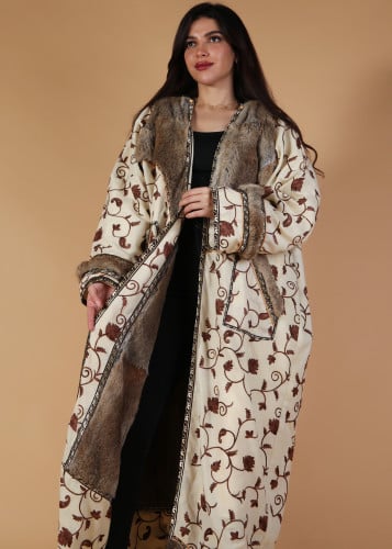 فروة كشميري فرو أرنب طبيعي