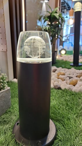 عامود انارة خارجي 25 سم اسود