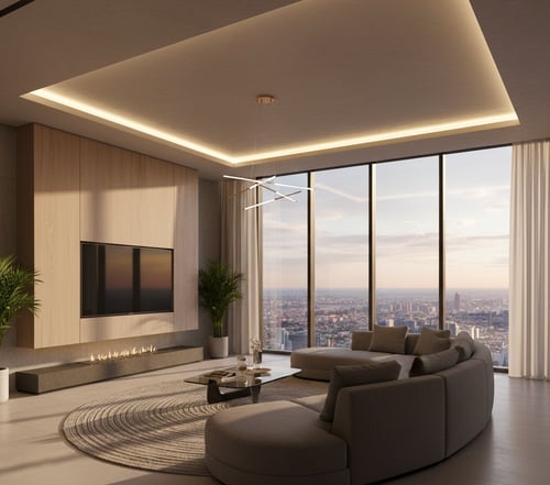 Interior design and furniture (room)