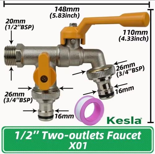 ولف زراعي 1/2 بوصة مزدوج