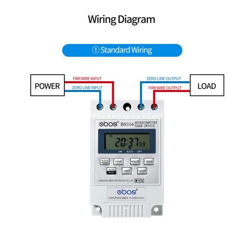 تايمر إلكتروني 2 خط 220V 25A