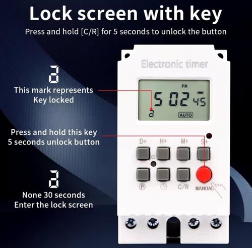 تايمر إلكتروني 2 خط 220V 25A