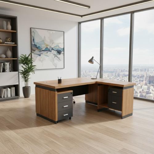 مكتب عمل عصري بتصميم هندسي جذاب