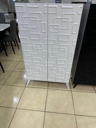 دولاب احذية 2 باب ابيض