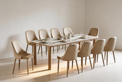 طاولة طعام رخام10 كرسي بتصميم مميز