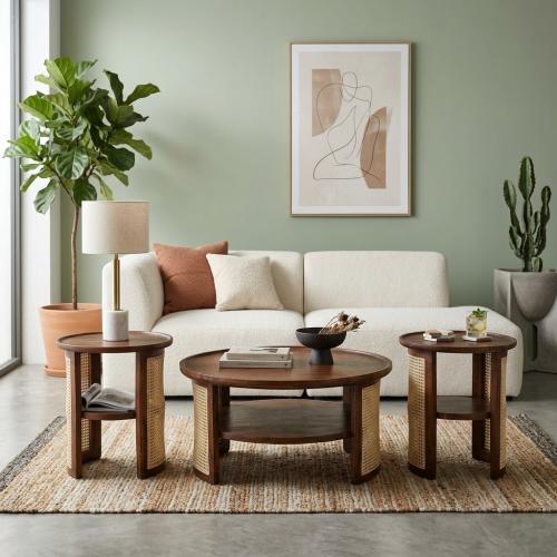 طقم طاولات خدمة هندي 2+1