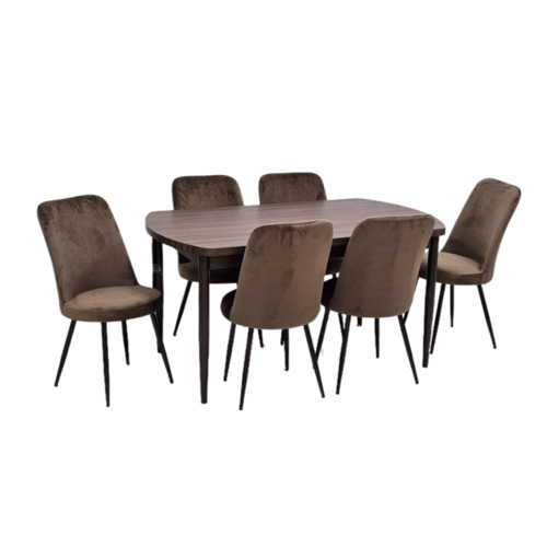 طاولة طعام أنيقة بـ 6 كراسي