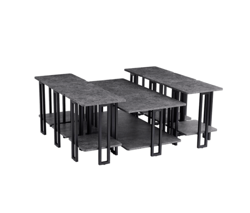 طقم شاي خشب 6+1