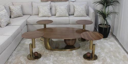 طقم طاولات عصري بلمسة فاخرة4+1