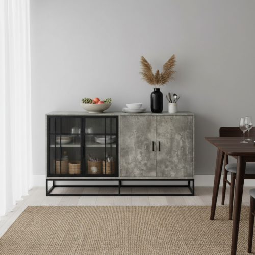 دولاب بوفيه عصري بتصميم أنيق وعملي مقاس 160 سم