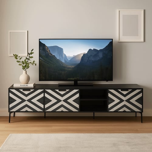 طاولة تلفاز فاخرة 200 سم بأربعة ألوان أنيقة