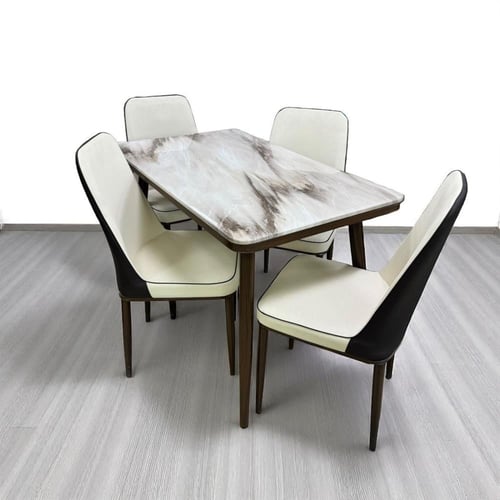 طاوله طعام رخام بتصميم فاخر وانيق