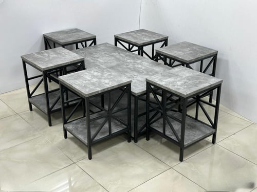 طقم طاولات قهوة أنيق بتصميم عصري 6+1