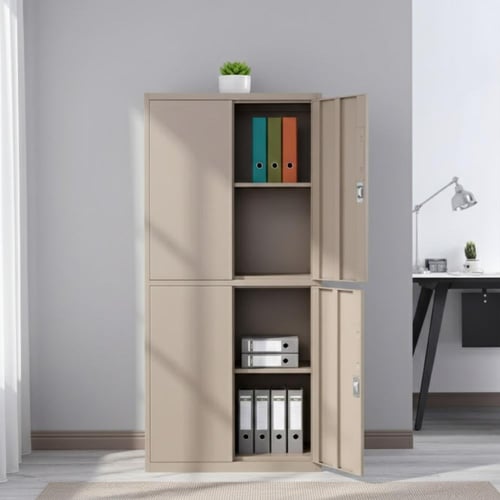 دولاب مكتبي أبواب معدن وزجاج