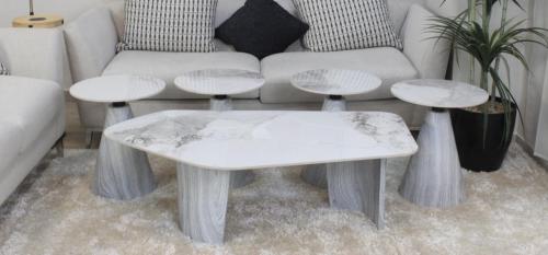 طقم طاولات خدمة أنيق وعصرى4+1