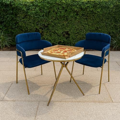 طقم طاولة وكرسيين بتصميم أنيق