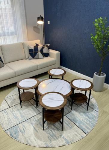 طقم طاولات خدمه 4+1 مقاس 100 سم