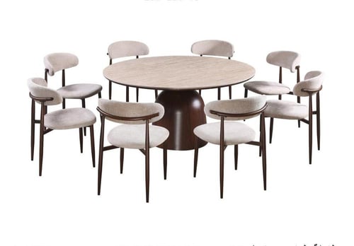 طاولة طعام سيراميك بيج بتصميم راقى