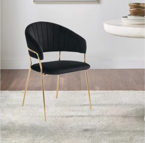 كرسي مفرد مخمل لون أسود