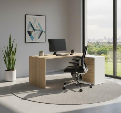 مكتب عمل إداري عصري وعملي مقاس 140 سم
