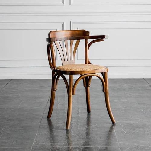 كرسي مفرد بني داكن