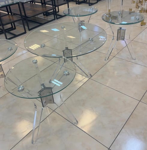 طقم طاولات خدمة فاخر بتصميم كلاسيكي عصري