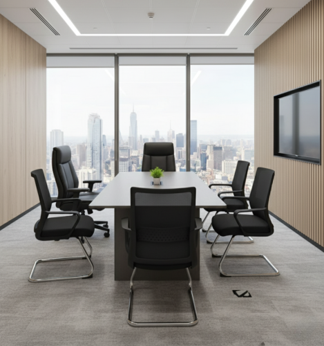 طاولة اجتماعات ذات تصميم عملي وعصري