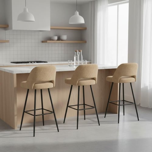 كرسي بار مودرن بظهر مريح وعصرى