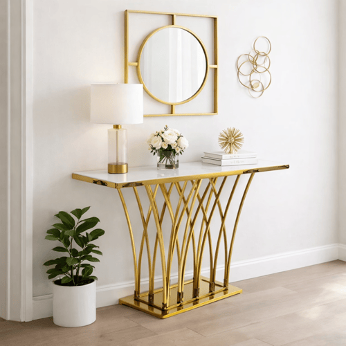 مدخل استيل ورخام تصميم نخلة متعدد الاستخدامات