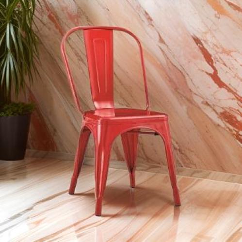 كرسي مفرد حديد احمر