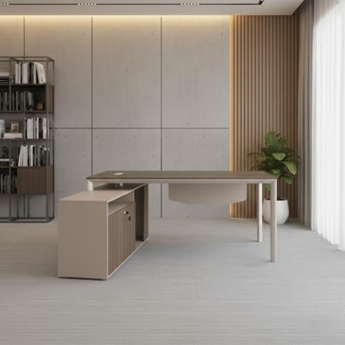 مكتب خشب حرف L مقاس 160