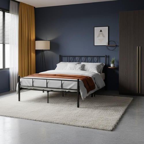 سرير معدني عملي وأنيق لغرف النوم 140*200سم
