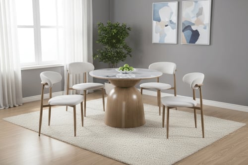 طاولة طعام سيراميك دائريه بمقاسات متعدده