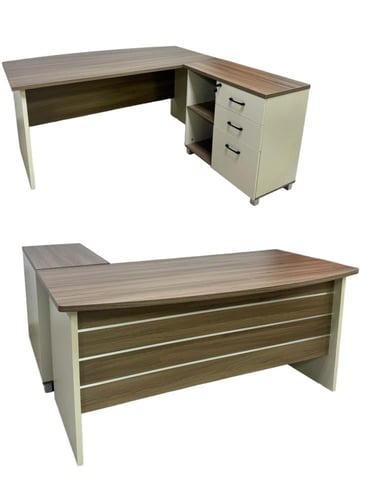 مكتب زاوية أنيق وعصري للمكتب المنزلي أو المكتبي