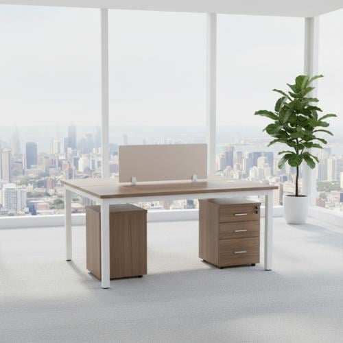 مكتب عمل مزدوج بتصميم عصري 120 سم