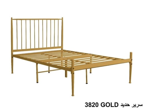 سرير حديد ذهبي مقاس 190*120
