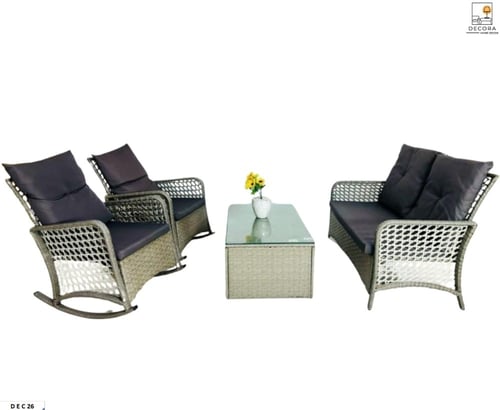 جلسة 4 أشخاص - 2 كرسي هزاز