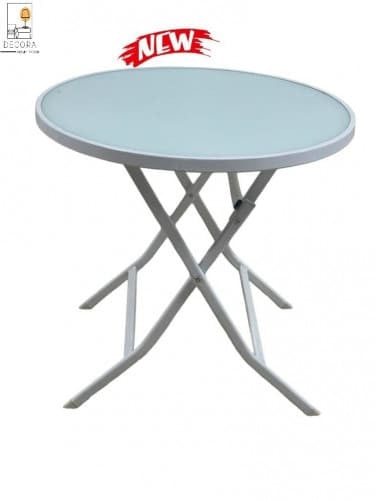 طاولة دائرية تسفيط - طاولة قابلة للطي - مقاس 80*80