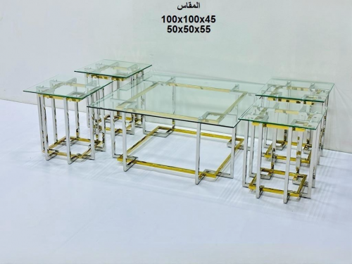 طقم ستيل ذهبي 4+1