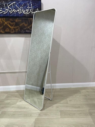 مرايه ستاند ضد الكسر مقاس 170*50 سم لون ابيض