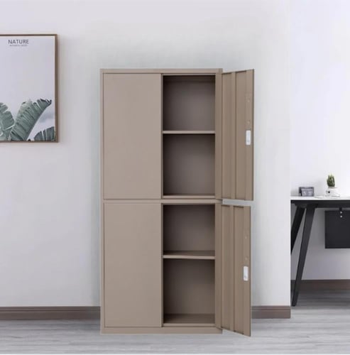 دولاب مكتبي أبواب معدن وزجاج