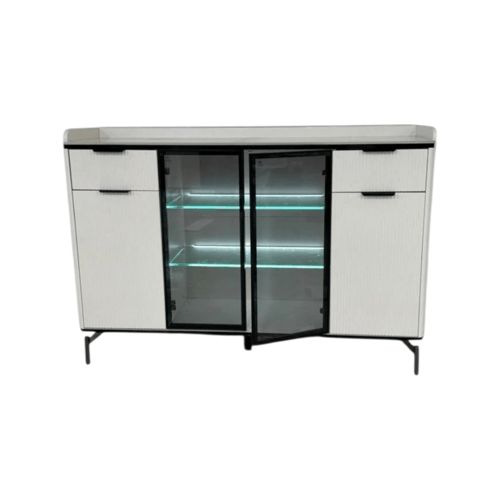 دولاب بوفيه مع ليد بتصميم عصرى فاخر