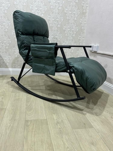 كرسي هزاز راقي لون زيتي