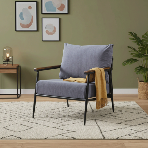 كرسي مفرد رمادى