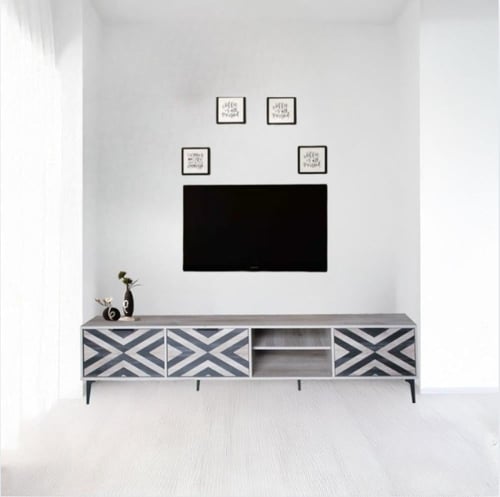 طاولة تلفاز فاخرة 200 سم بأربعة ألوان أنيقة