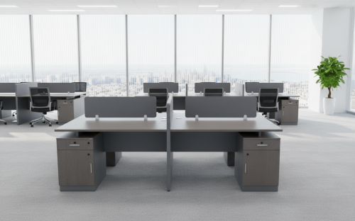 مكتب موظفين ثنائي او رباعي بفاصل رأسي