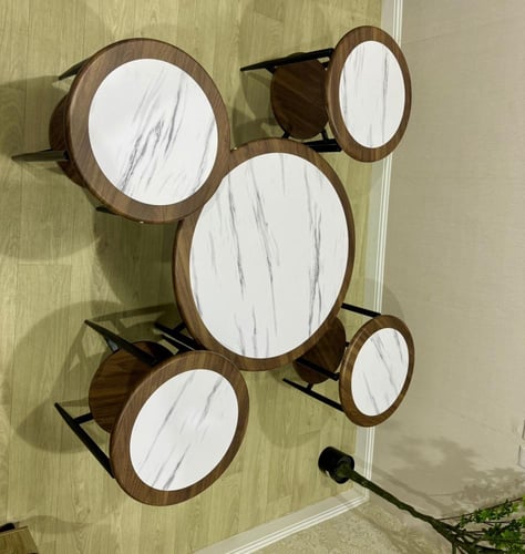 طقم طاولات خدمه 4+1 مقاس 80 سم