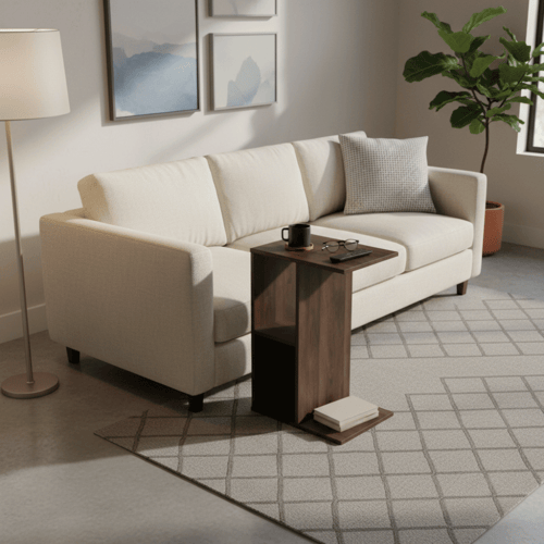 طاولة خدمة موفرة للمساحة مع حل تخزين إضافي