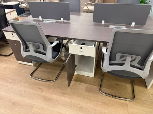 وحدة عمل مكتبية رباعية عصرية