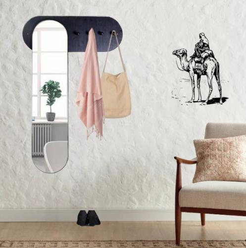 علاقة ملابس مع مرايا